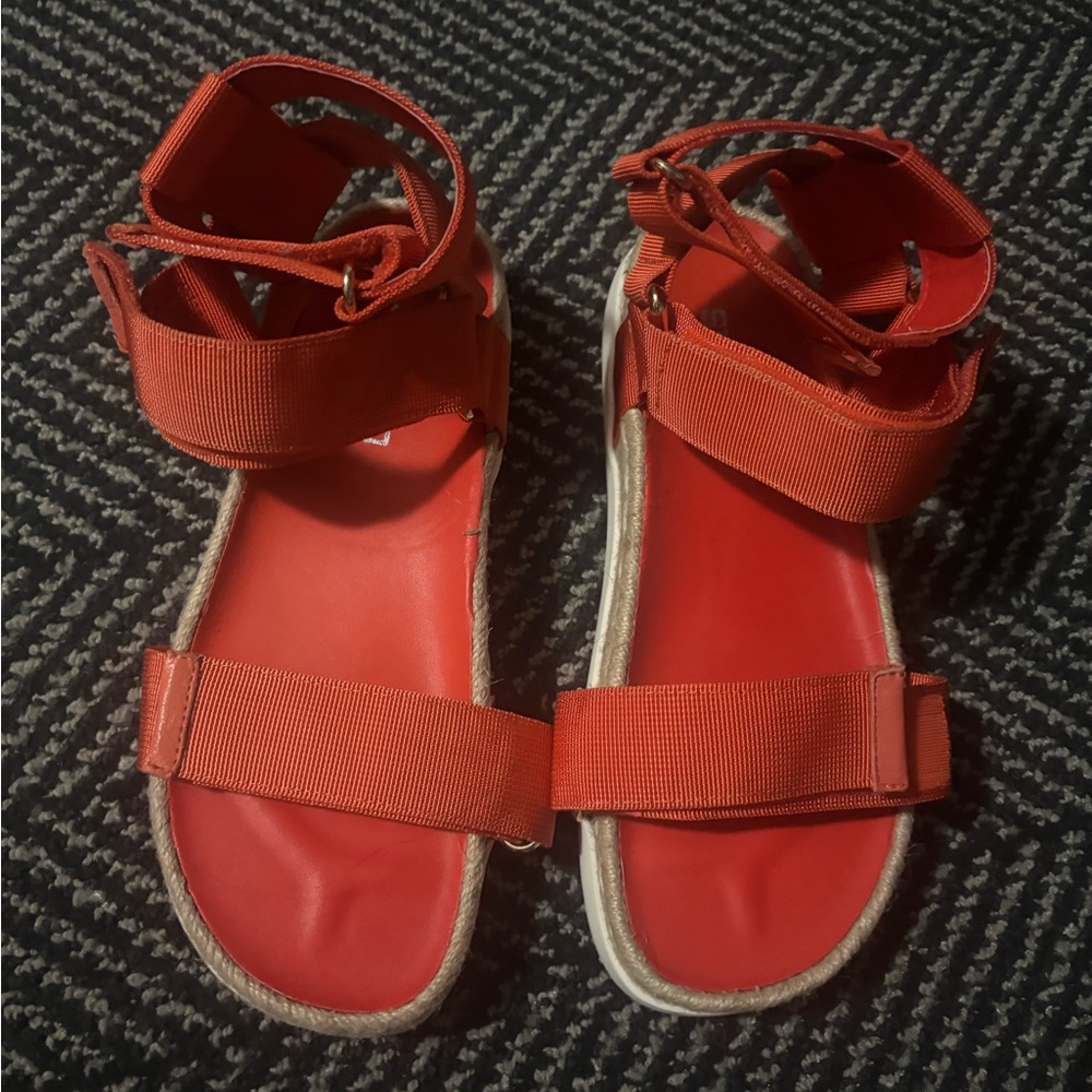 Anthropologie Silent D Women's Orange Sandals - image 6